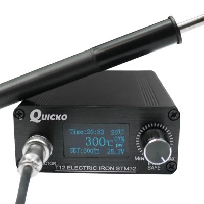 China QUICKO OLED 1.3inch T12 Soldering Station With P9 Handle Soldering Iron Tips Chinese English Korean Russian Plastic CKS for sale