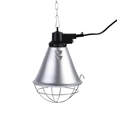 China Hot Sale Livestock Operation Aluminum Suspended Clamp 250w Reflector Poultry Heating Pendant Lighting Aluminum Lampshade for sale