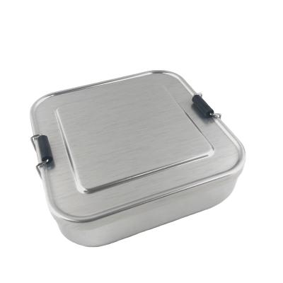 China Eco-Friendly Custom Small Food Bowl Container Eco-Friendly Morden Lunch Box Tiffin Square Aluminum Lunch Box For Kids Square Bowl for sale