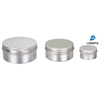 China Manufacturer Custom Wholesale Silver 100g Aluminum Cosmetic Tin Cans Jar for sale