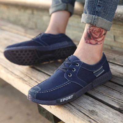 China Fashion Trend Autumn Fashion Sneakers Light Weight Canvas Shoes For Men for sale