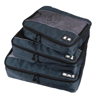 China Normcore / Minimalist Waterproof Foldable Travel Bag 3Pcs Set Carrier Pouch Packing Cube With Mesh for sale