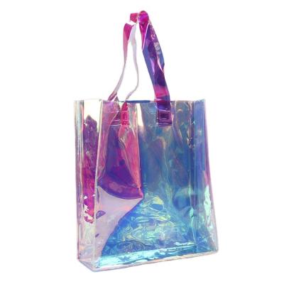 China Professional Manufacture Large Capacity Gift Bag PVC Handled Handbag With Custom Logo for sale