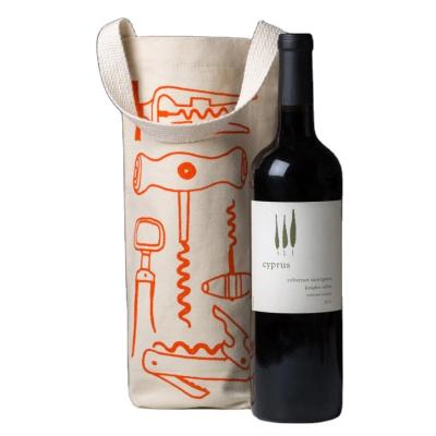 China Eco Friendly Simple Wine Bottle Canvas Tote Bag for sale