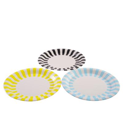 China Disposable Wholesale Cheap Custom Printed 6 9 10 12 Inch Restaurant Party Eco Friendly Disposable Biodegradable Dish Packaging Paper Plates for sale