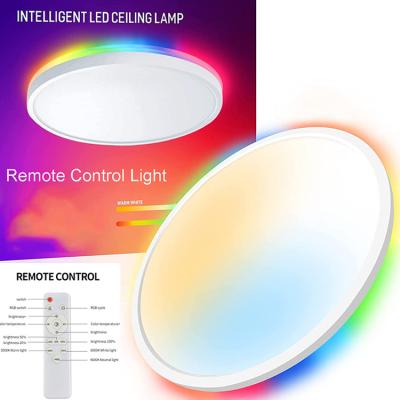 China Modern Modern Design Wifi Control Smart Ceiling Light Rgb Backlight Led Ceiling Light for sale