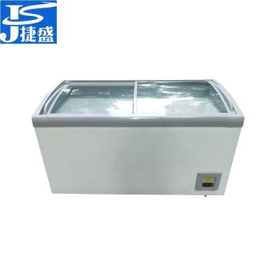 China Single-Temperature -40 Degree Low Temperature Chest Freezer 358L Display Freezer for Ice Cream and Deep Seafood in Supermarket for sale