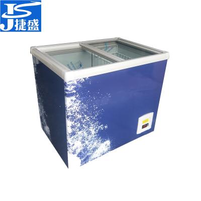 China Single-temperature minus 40 degree C low temperature freezer 230 liters used for display for ice cream and deep seafood in supermarkets for sale