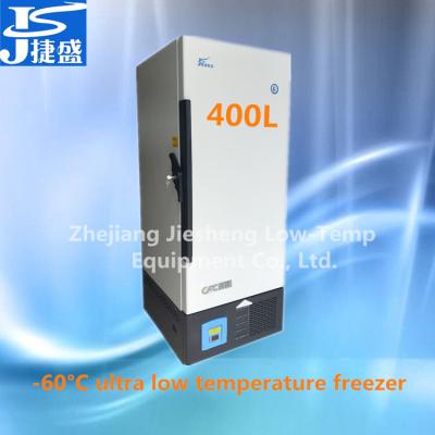 China Single-temperature -60C Degree Ultra Low Temperature Upright Freezer 400L Ultra Cold Freezer For Tuna Sea Fishing Laboratory Sample Deep Freezer for sale