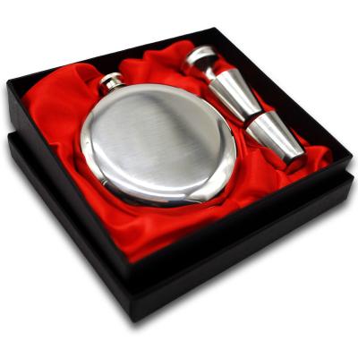 China 10oz Round Plain Mirror Eco-friendly Wholesale Hip Flask With Shot Glass Gift Set for sale