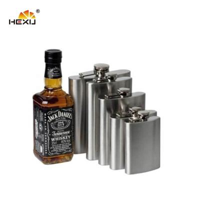 China Liquor when optional capacity stainless steel hip 7oz silver flask when liquor in Dubai for sale