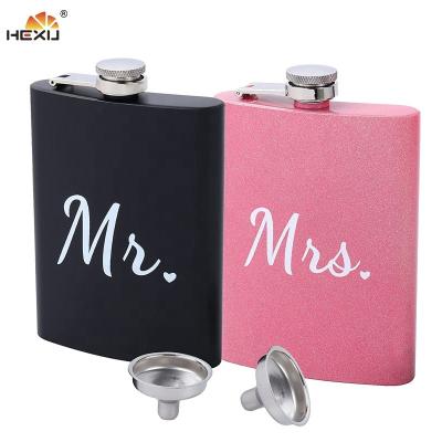 China Novelty Stainless Steel 6oz Matte Gift Concealed Liquor Whiskey Hip Flask for sale