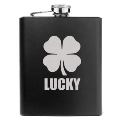 China Novelty Stainless Steel Matte Black Hip Flask 8 Ounce Leak Proof Pocket Flask for sale