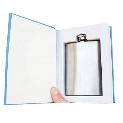 China Custom Novelty Stainless Steel 4oz Bible Hip Flask Marble Book Packed for sale