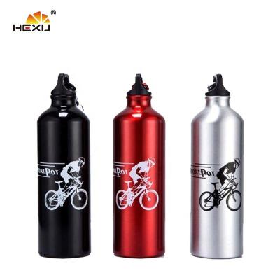 China Durable 600ml Black Paint Aluminum Gym Sport Shaker Bottle With Custom Logo for sale