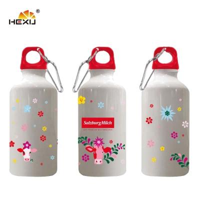 China Promotional Sustainable Aluminum Rise White 400ml Water Bottle Customized Sustainable for sale