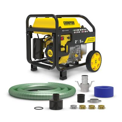 China Other Champion Two Inch Gas Powered Semi-Trash Water Transfer Pump With Hose And Wheel Kit for sale