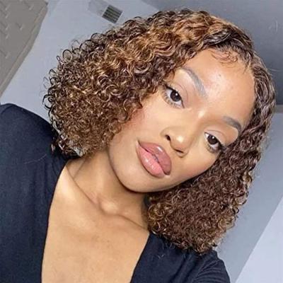 China Brazilian Raw Curly Pixie Hair 13x6 Hd 250ensity Lace Front Wigs No Glue Tape Short for sale