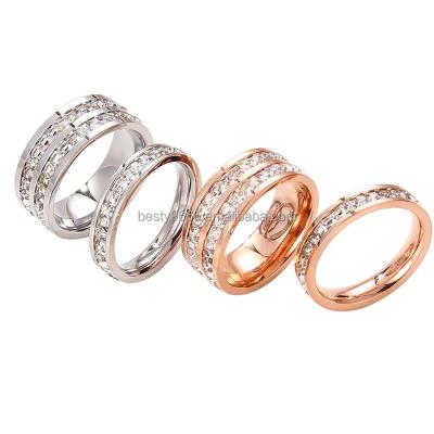 China New Arrival Romantic Simple Popular Fashionable Style Exquisite Rose Gold Rings Jewelry For Women for sale