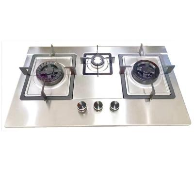 China Household 3 Burner Cooktop Kitchen Gas Hob Cooking Stove With Flame Failure Safety Device for sale