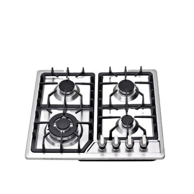 China Household built in 4 burner gas cooktops stainless steel kitchen gas stove 4 burners for sale