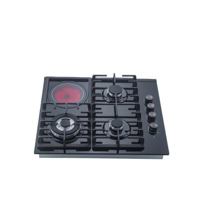 China Mood Glass 4 Burners Commercial Induction Cooker Cooktop Built In Gas Electric Ceramic Stove for sale