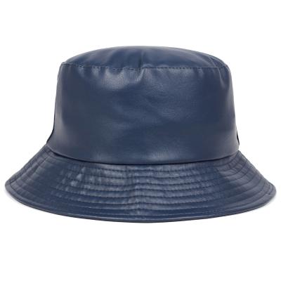 China New Arrival Soft Smooth Feeling Red Bucket Leather Bucket Hat Fashion Outdoor Sun Hat for sale