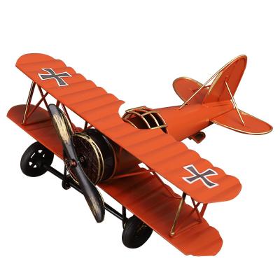 China Creative World War II Aircraft Metal Crafts Decoration Retro Iron Aircraft Decoration European Model Home Wholesale Gifts for sale