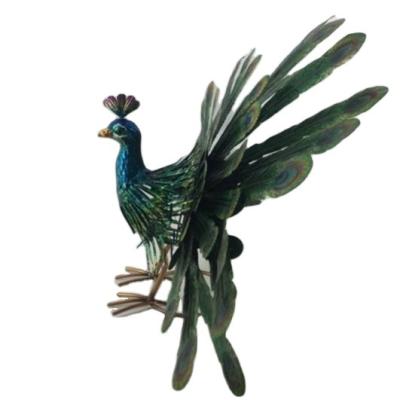 China Metal Outdoor Garden Resin Craft Europe Sculpture Peacock Statue Garden Decorative Peacock Figurine for sale