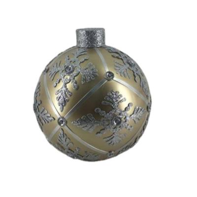 China Custom Christmas Ball Europe Metal Christmas Gift Top Quality Iron Ball With Custom Pattern for sale