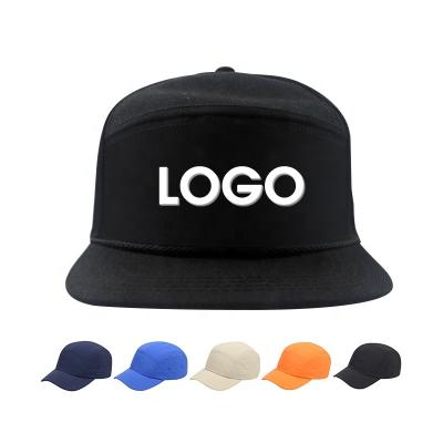 China breathable & Gorras Outdoor Sports Waterproof Flat Hats Brim Hip Hop Snapback Cap Black Distressed Baseball Caps Embroidery Unisex Custom Logo for sale