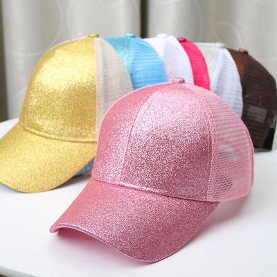 China breathable & New Arrival Waterproof Girls Mesh Baseball Cap Adjustable Back Band Outdoor Activities Sports Caps Custom Logo for sale