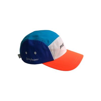 China breathable & Custom High Quality Multicolor Waterproof Camper Hats With 3D Embroidery 7panel Logo Brim Baseball Caps Hats Cotton Flat Snapback Hat for sale