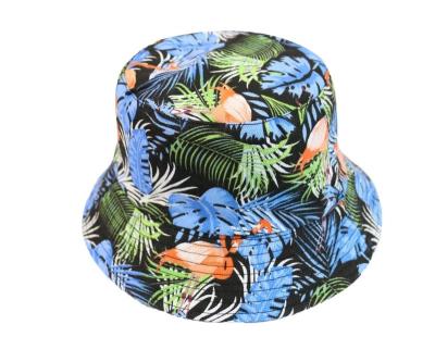 China Breathable Warm Stylish Tropical Beach Wear Bucket Style Summer Sun Protection Travel Hat Flamber Bucket Hat Reversible Hat for sale