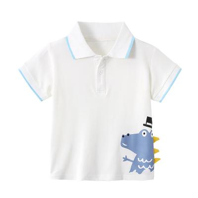 China Anti-pilling 2022 summer new boys' top children's short-sleeved T-shirt baby boys' polo and lapel T-shirt clothing for sale