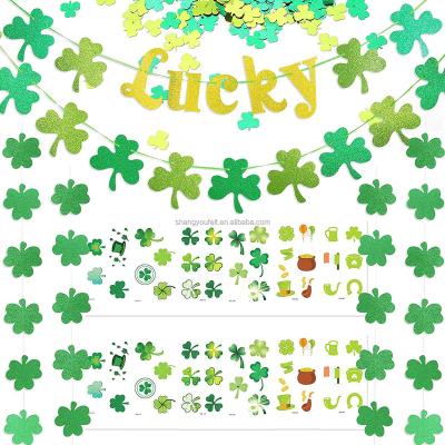 China Durable Irish National St. Patrick's Day Decorations St. Patrick's Day Party Hanging Decor Garland Banner for sale