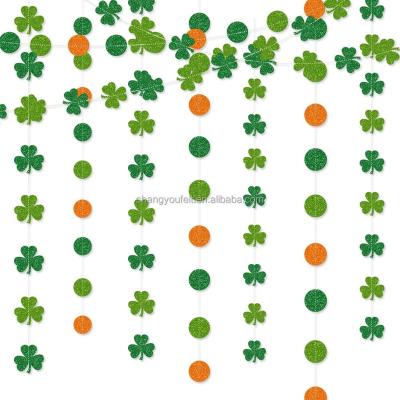 China Factory Direct Selling St Patricks Day Decor Four Leaf Clover Durable Hanging Decoration for sale