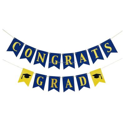 China Graduation Banner Durable Hot Sale Graduation Party Supplies Felt Fishtail Flag for sale