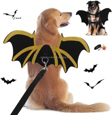 China Custom Viable Halloween Cosplay Pet Clothes Deluxe Dog Costume Pet Harness Dog Leash Set for sale