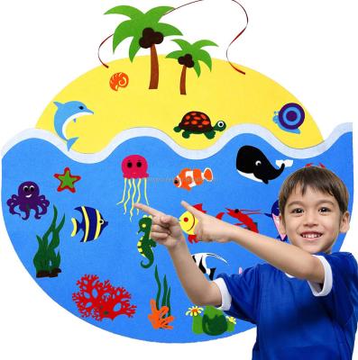 China Felt Under The Sea Felt-Board Stories Set For Toddlers Animals Felt Pre-Cut Figures For Preschool Wall Activity Toy Gifts for sale