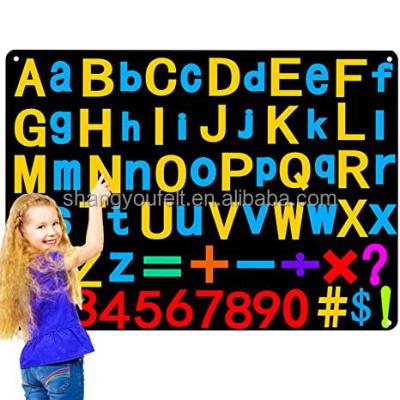 China Flannel Felt Preschool Felt Board, Toddlers Large Wall Moving Storyboard, with ABC Letters, Numbers, Spelling Count for sale