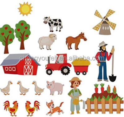 China Felt Farm Animals Felt Flannel Storyboard Pre-Cut Handmade Preschoolers Toys as a Gift Set for Interactive Storytelling Activities for sale