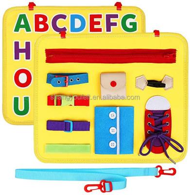 China Preschool Busy Board Felt with ABC Montessori Toys Movement Good Toys Letters Sensory Activity Board Educational Gift for sale