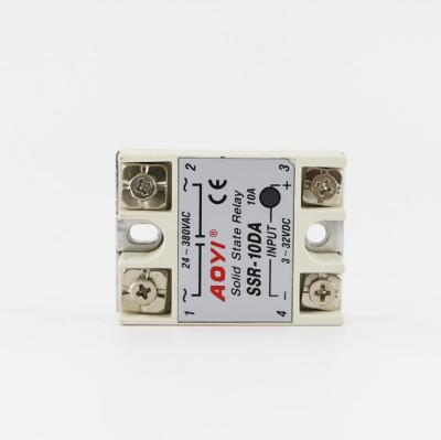 China Solid State Relay 24-380VAC Epoxy High Speed ​​Zero Crossing Solid State Switch SSR-10DA for sale