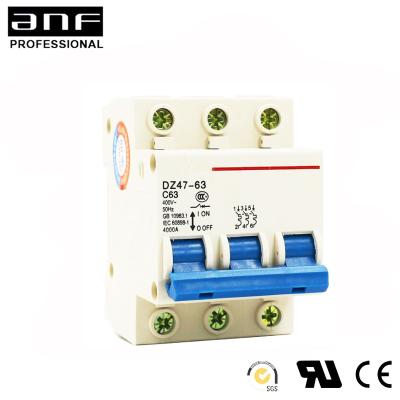 China PC 3P 4kA mcb rating shunt trip main power circuit breaker for sale