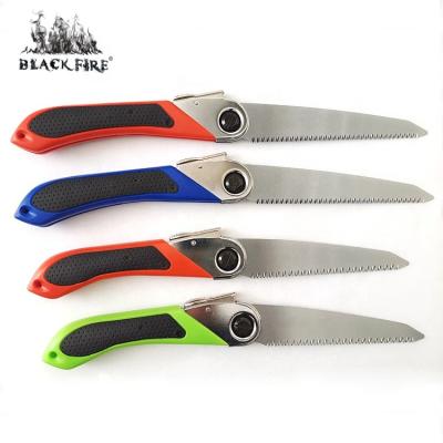 China Portable Folding Saw with SK5 Steel Dual Teeth and Antiskid Rubber Grip for Garden Pruning & Outdoor Camping for sale