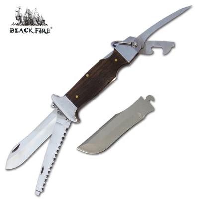 China Multifunctional Multi Function Survival Knife with Switchable Blades, Saw, Bottle Opener and Rope Discharger for Outdoor Hunting and Camping for sale