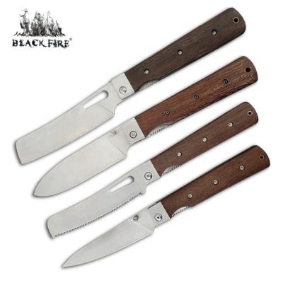 China Easy Carrying Outdoor Kitchen Knife with folding blade & wooden handle for Camping & Gift - Folding Kitchen Knife for sale