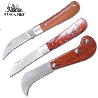 China Stainless Steel EDC Folding Knife With Wooden Handle - Gardening Grafting Harvest Mushroom Knife For Camping And Hiking for sale