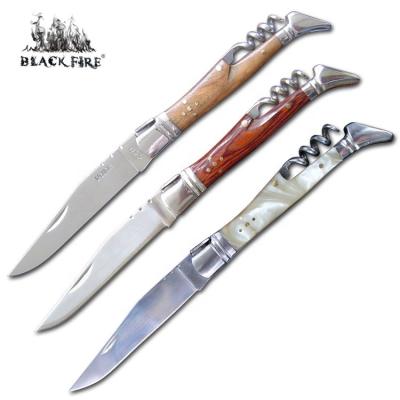 China Knife with Corkscrew Multifunctional Laguiole Style Fruit Folding Steak Knife with Corkscrew for EDC - Wine Knife for sale